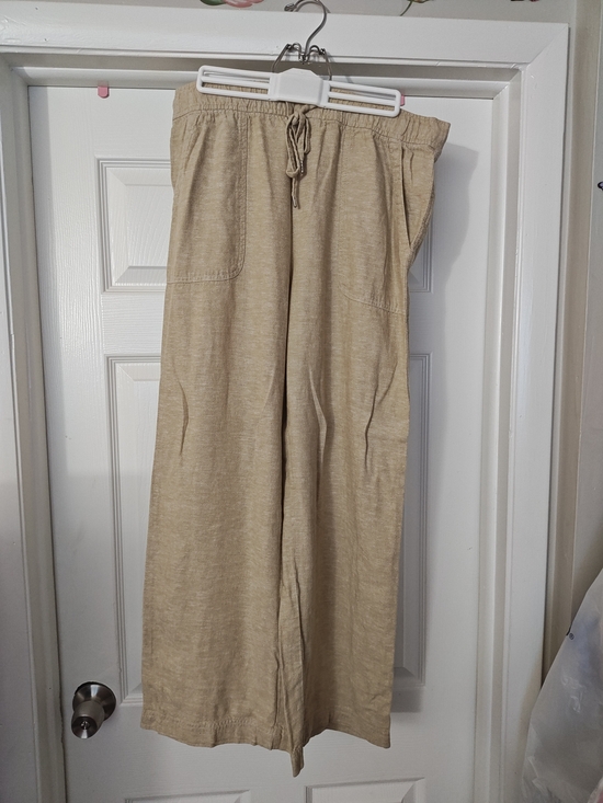 GAP Pants - GAP Women's Beige Drawstring Wide-Leg Joggers